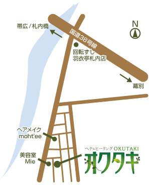 オクタキまでの地図